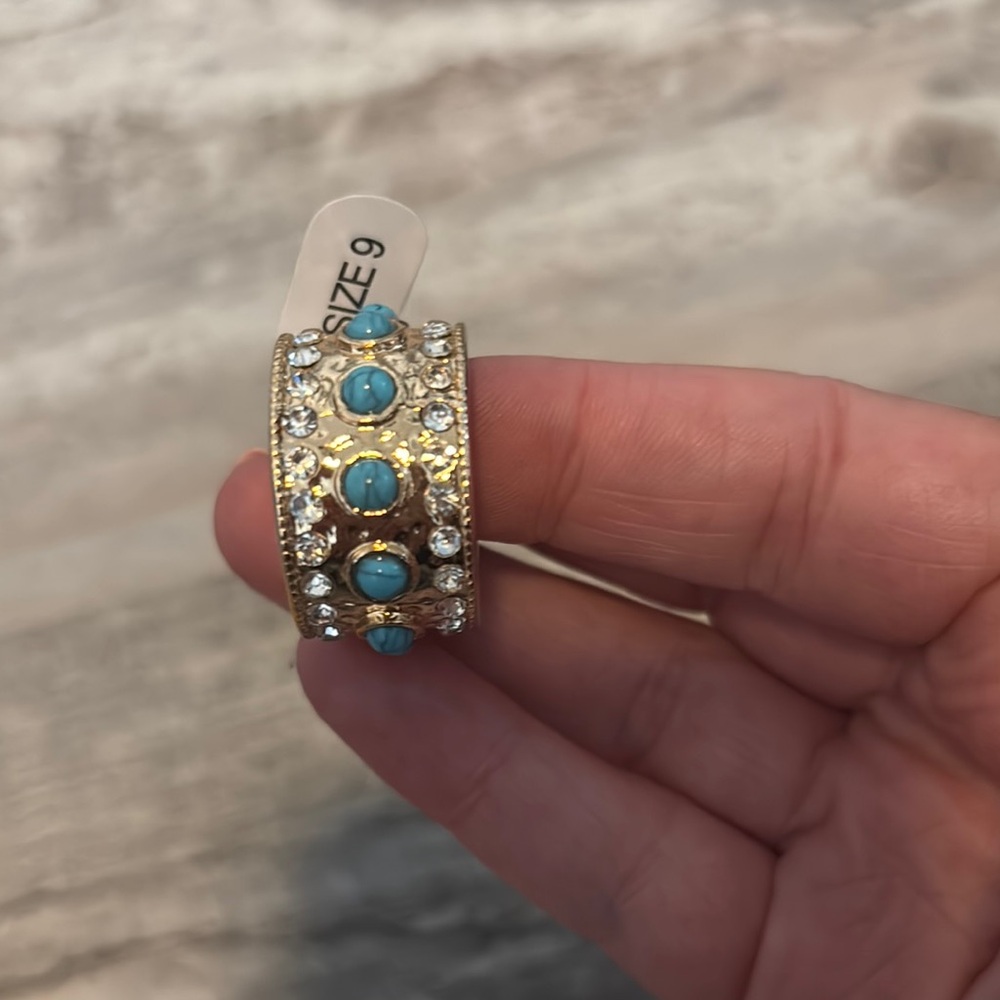 Park Lane Gold and Turquoise Ring